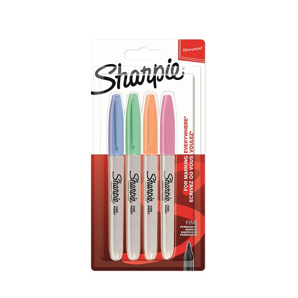 Sharpie: Fine Pastel Permanent Markers – Pack of 4