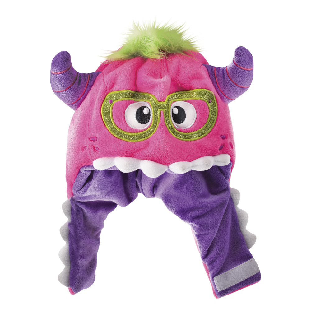 Plush Monster Beanie (Pink & Purple)