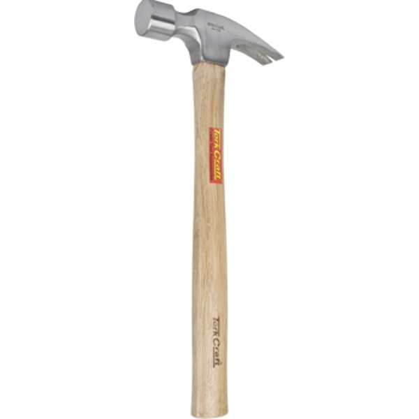 Tork Craft Hammer Claw 700G (24Oz) Wooden Handle 280mm & Full Pol Head