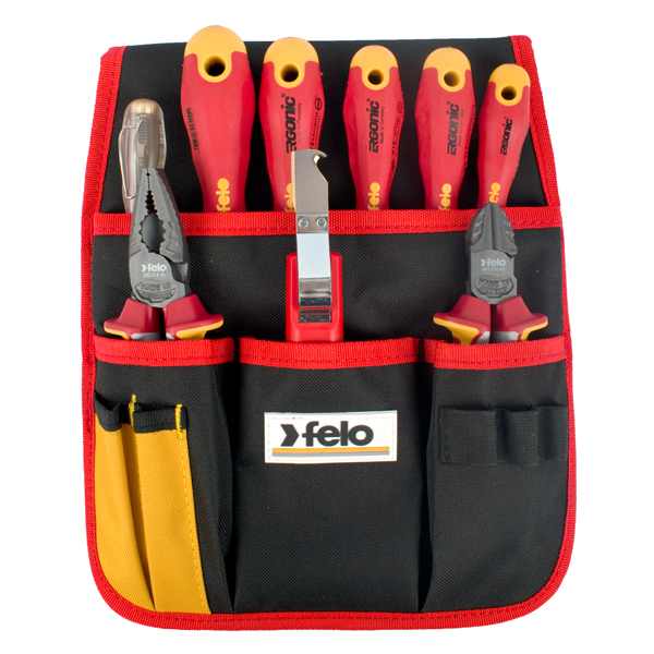 Felo 413 Screwdriver Set 9Pc Ergonic Insulated Vde Sl/Ph/Main/Pliers/Cut