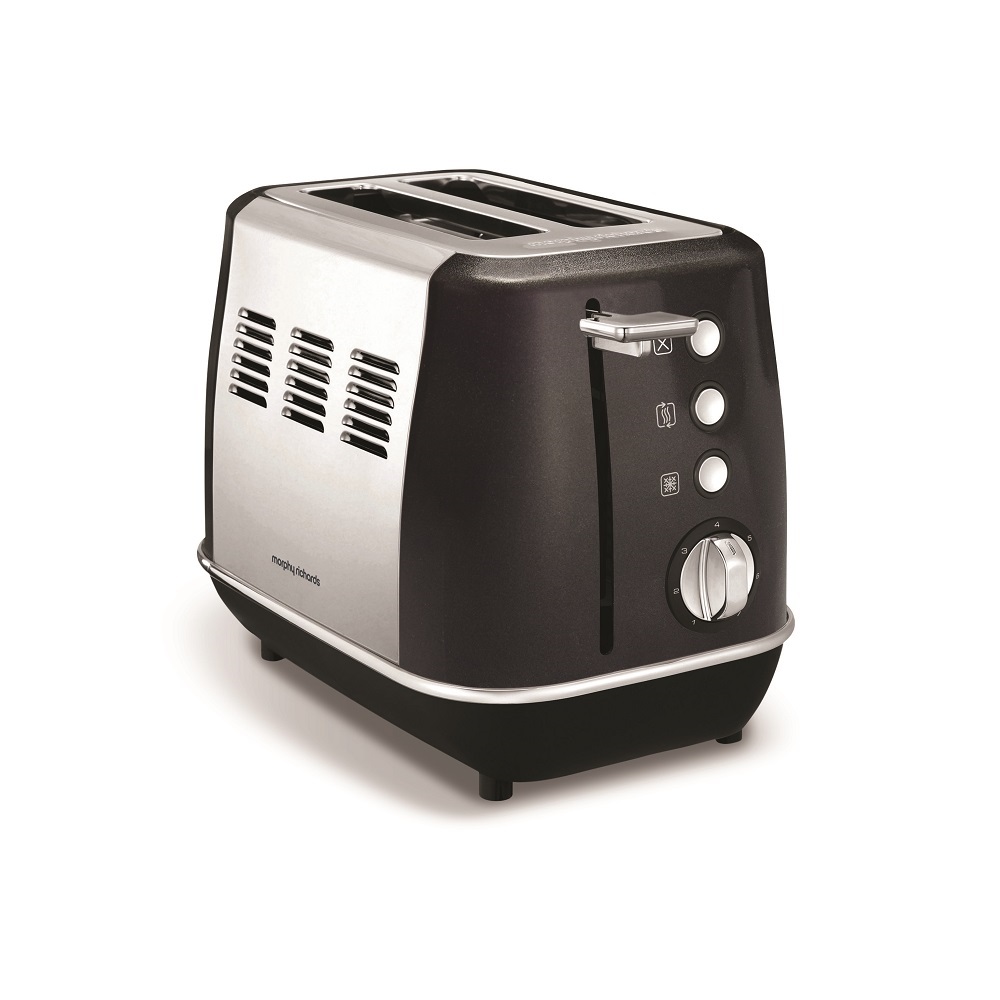 Morphy Richards – Toaster 2 Slice Stainless Steel Black – 900W “Evoke”
