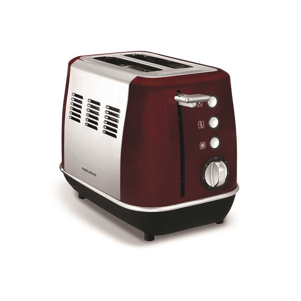 Morphy Richards – Toaster 2 Slice Stainless Steel Red – 900W “Evoke”