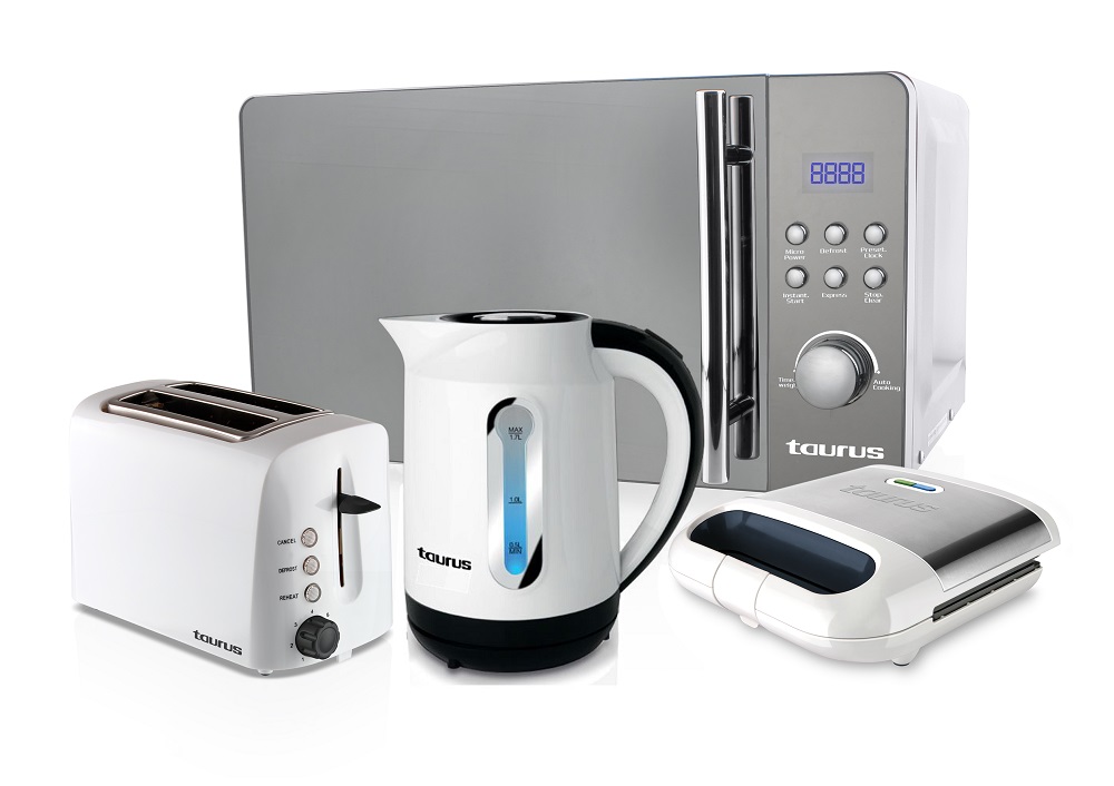Taurus – 4 Piece Set – Microwave, Kettle, Toaster And Snackwich Maker