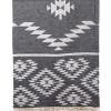 Turkish Throw / Blanket (100% Cotton) – Kelim Black (190x220cm) Turkish Throw / Blanket (100% Cotton) – Kelim Black (190x220cm)