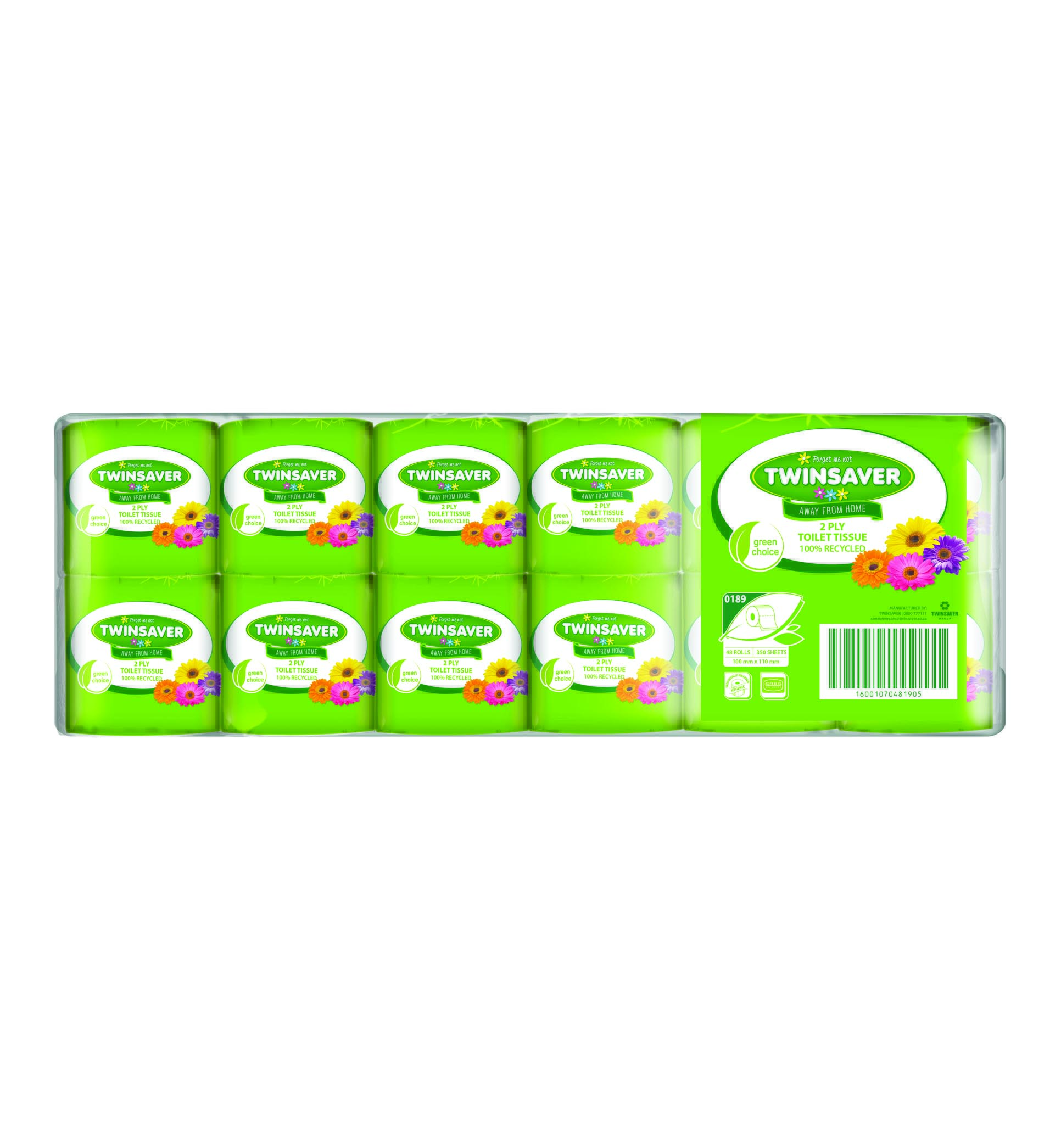 Two Ply Toilet Paper Wrapped – 48 rolls Twinsaver 0189