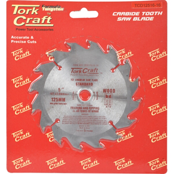 Tork Craft Blade TCT 125 x 16T 16/13 General Purpose Wood