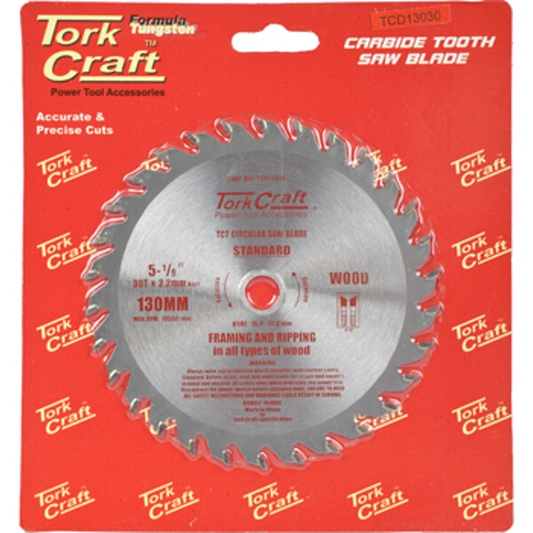 Tork Craft Blade TCT 130 x 30T 16/13 General Purpose Combination Wood