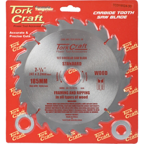 Tork Craft Blade TCT 185 x 24T 30/20/16/1 General Purpose Combination