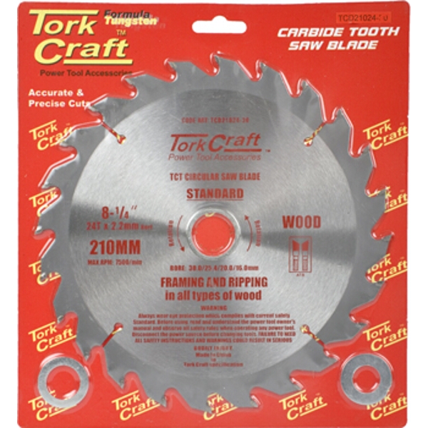 Tork Craft Blade TCT 210 x 24T 30-1-20-16 General Purpose Rip