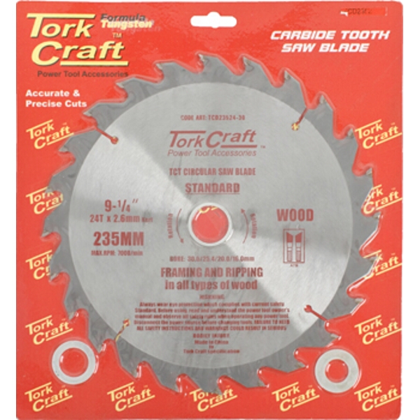 Tork Craft Blade TCT 235 x 24T 30/20/16 General Purpose Rip