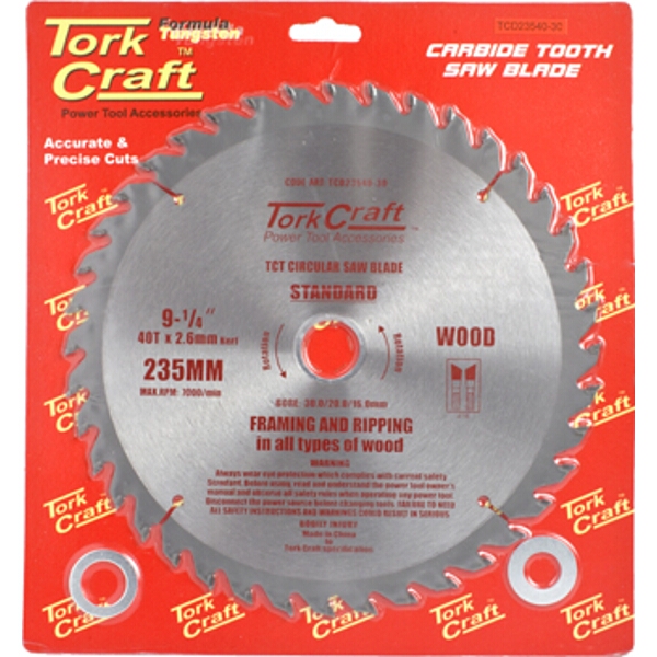 Tork Craft Blade TCT 235 x 40T 30/16 General Purpose Combination