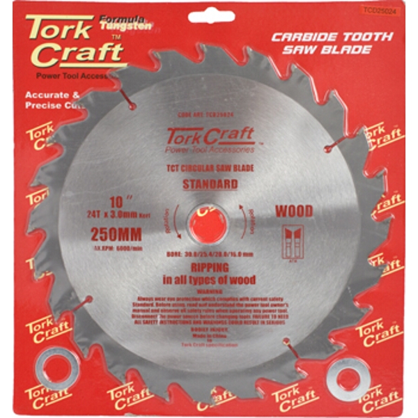 Tork Craft Blade TCT 250 x 24T 30-16 General Purpose Rip