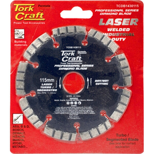 Tork Craft Diamond Blade115mm Turbo/Segm.Laser