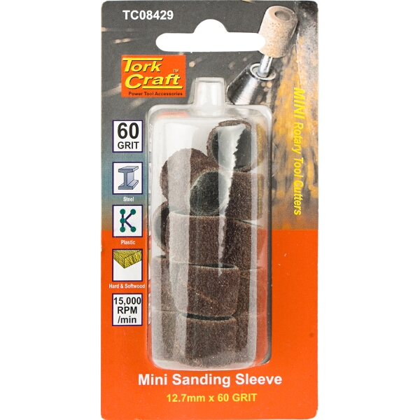 Tork Craft Mini Sanding Sleeve 12.7mm 60g