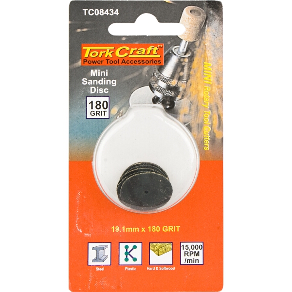 Tork Craft Mini Sanding Disc 19.1mm 180g