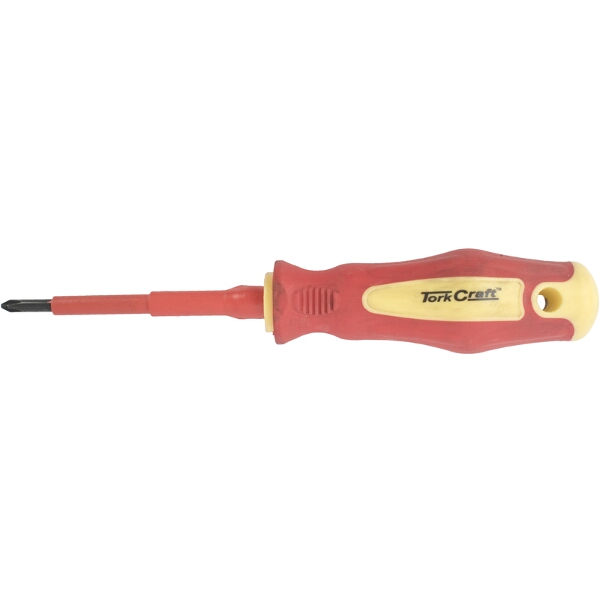 Tork Craft Screwdriver Insulated Phil.No.1 x 80mm Vde