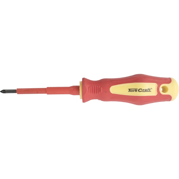 Tork Craft Screwdriver Insulated Pozi.No.1 x 80mm Vde