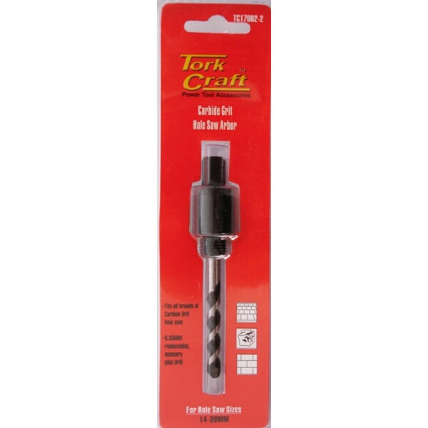 Tork Craft Mandrel Carbide Grit Hole Saw 16 – 32mm