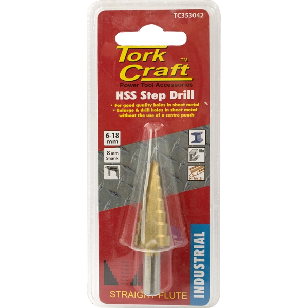 Tork Craft Step Drill Hss 6-18mmx2mm
