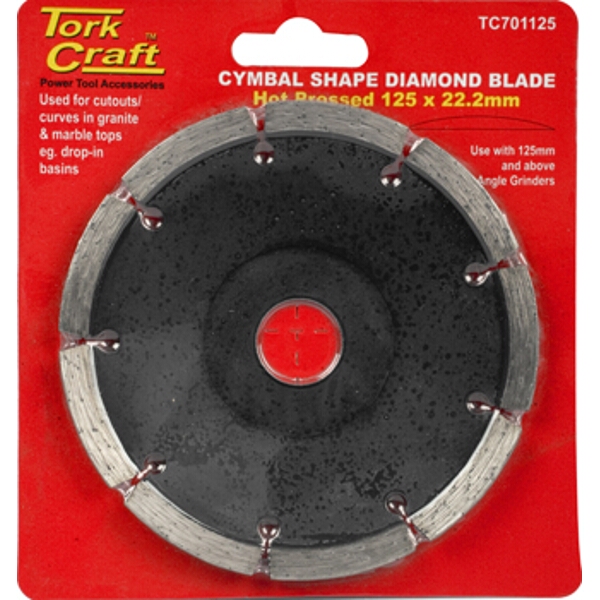 Tork Craft Diamond Blade Cymbal Shape 125×22.22mm