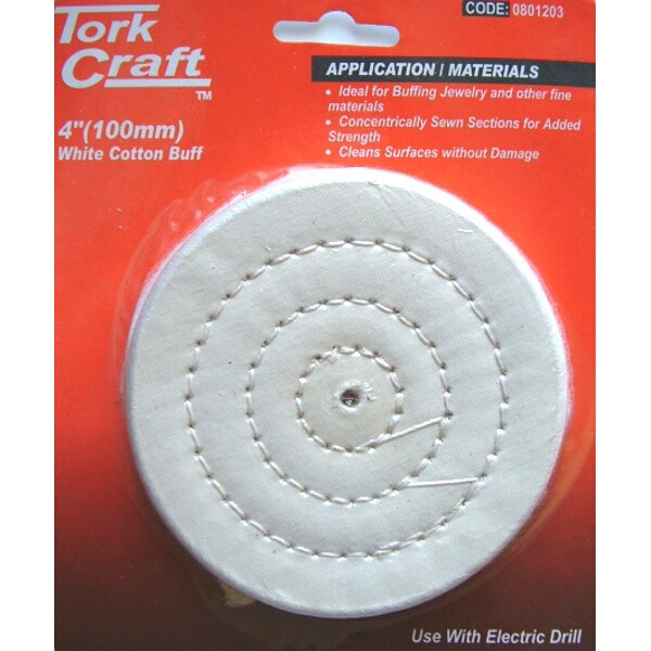 Tork Craft Cotton Buff Replacement 100mm Carded