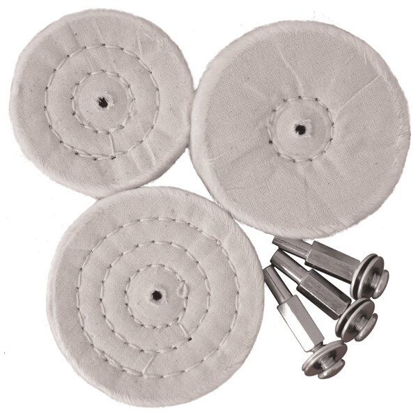 Tork Craft 3 Piece White Buff Set All Portable Drills