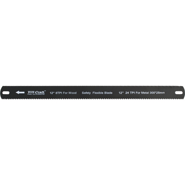 Tork Craft Hacksaw Blade Flexible Double Edge 300mm x 25mm C-Steel Tchs001
