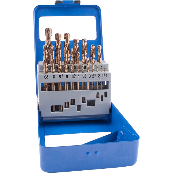 Tork Craft Drill Bit Set 19 Piece s 1-10mm x 0.5mm Turbo Point