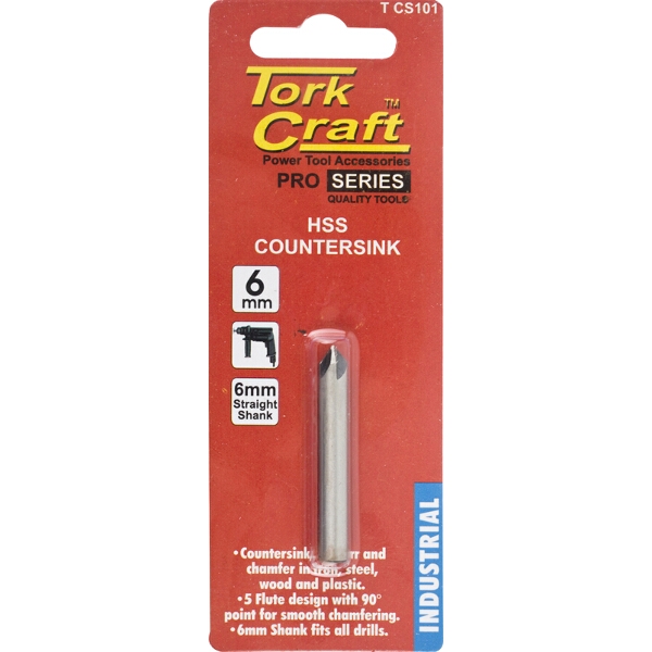 Tork Craft Countersink HSS 6mm 90Deg. 5Flute
