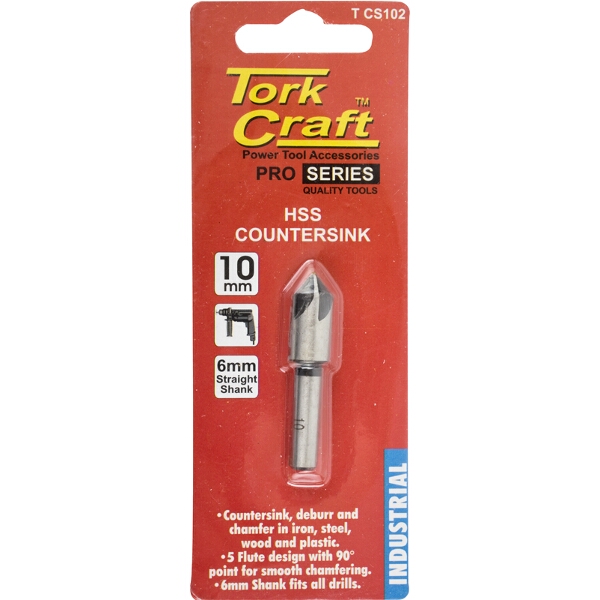 Tork Craft Countersink HSS 10mm 90Deg. 5Flute 3/8