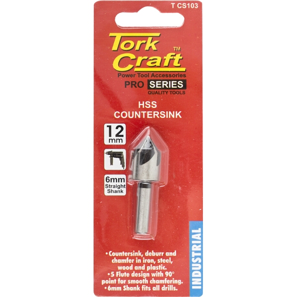 Tork Craft Countersink HSS 12 mm 1/2″ 90 Degree
