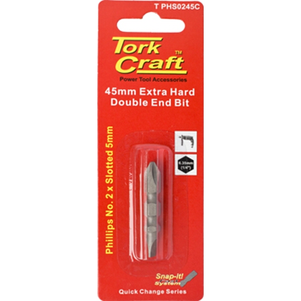 Tork Craft D/End Ph2 x 5mm Sl.45mm 1/Card