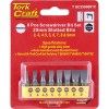 Tork Craft S/Driver Bit Set 8 Piece Slotted 3mm-9mm Tork Craft S/Driver Bit Set 8 Piece Slotted 3mm-9mm