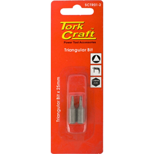 Tork Craft Triangular Bit x 25mm 2 Pack