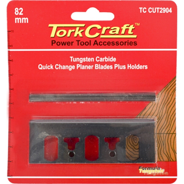 Tork Craft Planer Blades 82mm Tungsten W/Holders
