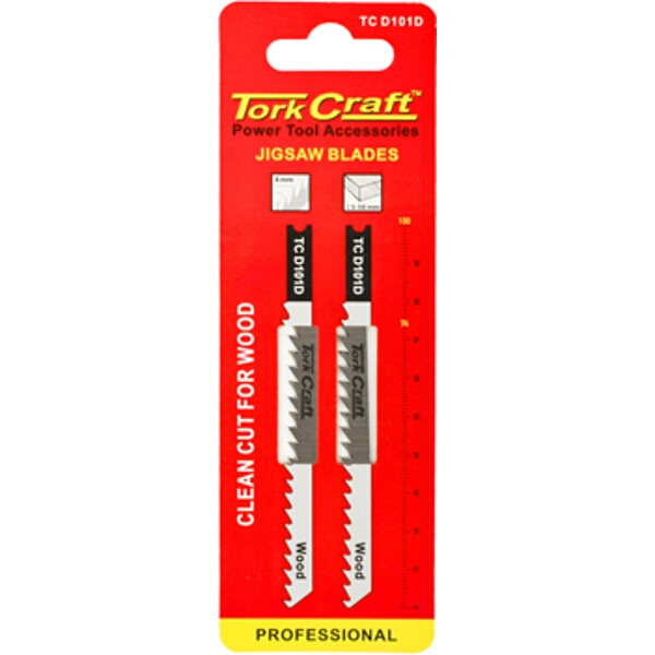 Tork Craft U-Shank Jigsaw Blade 6Tpi Wood 4mm 2 Piece