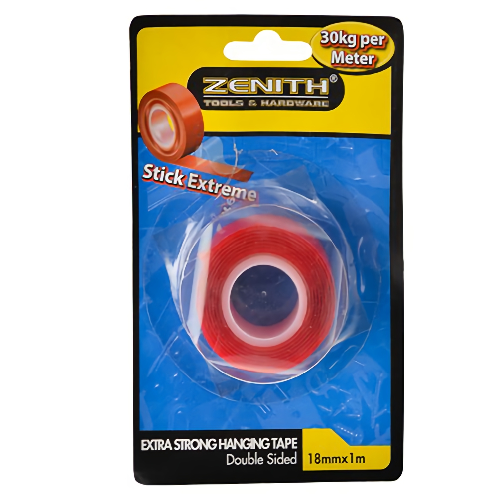 Bulk Pack x 6 Tape Double-Sided Extreme 18x 1000mm Zenith