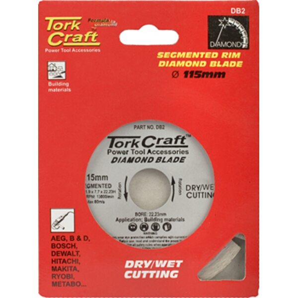 Tork Craft Diamond Blade Segmented 115mm