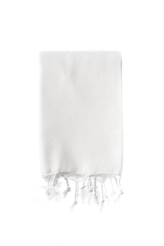 Turkish Hand Towel-100% Cotton – Elim White (60x90cm)
