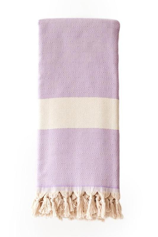 Turkish Blanket 100% Cotton – Dimanta-Lavender (220x240cm)