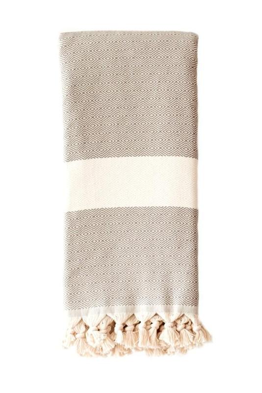 Turkish Blanket 100% Cotton – Dimanta Coffee (220x240cm)