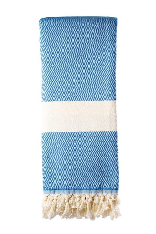 Turkish Blanket 100% Cotton – Dimanta Royal Blue (220x240cm)