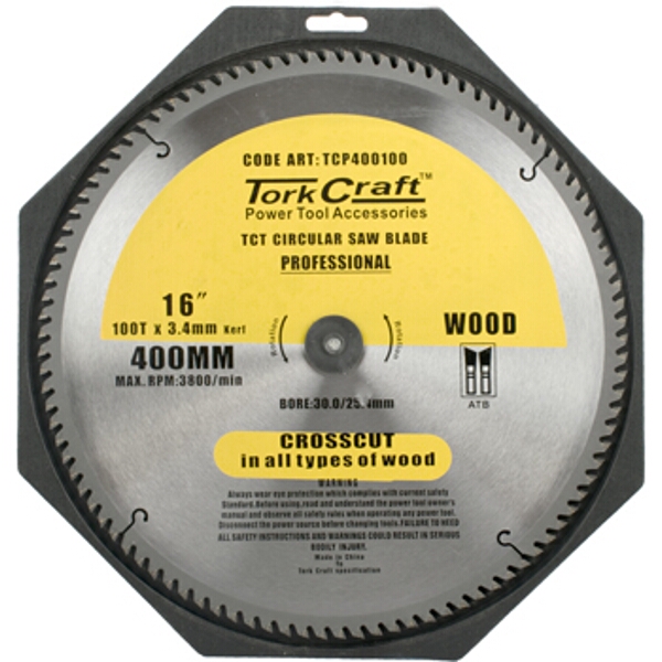 Tork Craft Blade Contractor 400 X 100T 30/1 Circular Saw TCT