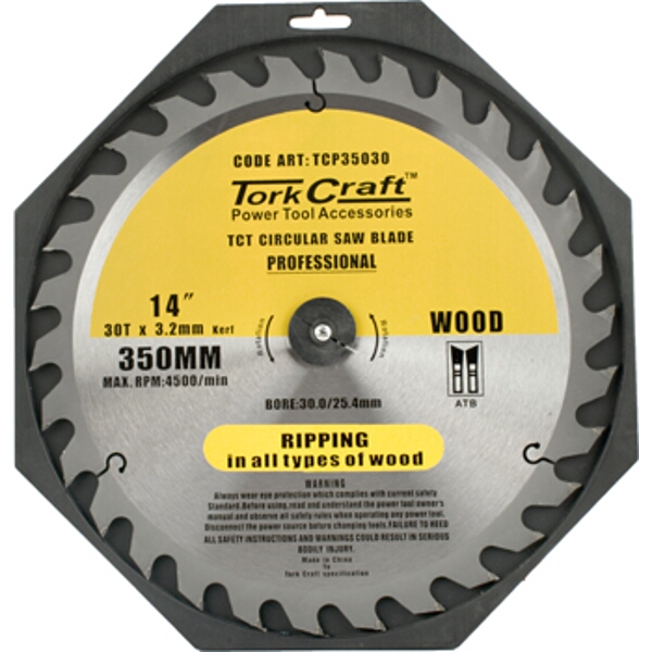 Tork Craft Blade Contractor 350 X 30T 30/1 Circular Saw TCT