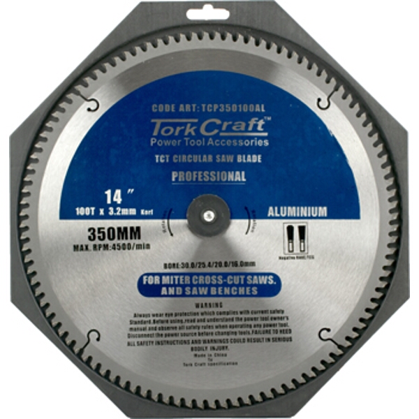 Tork Craft Blade Contractor Alum 350 X 100T TCG Neg Circular Saw TCT