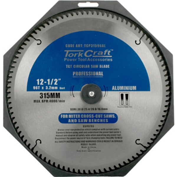 Tork Craft Blade Contractor 315 X 96T 30/1/20/16 Aluminium Circular Saw TCT