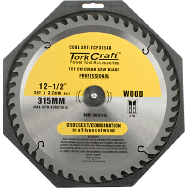Tork Craft Blade Contractor 315mm X 48T 30mm Bore Circular Saw TCT