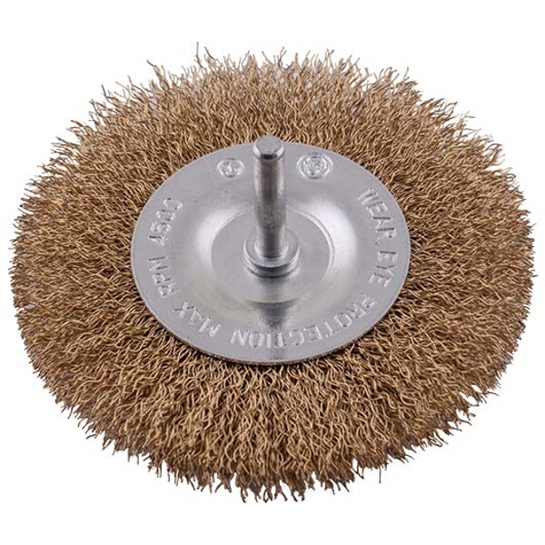 Tork Craft Wire Wheel Brush 100mm X 6mm Shaft Blister