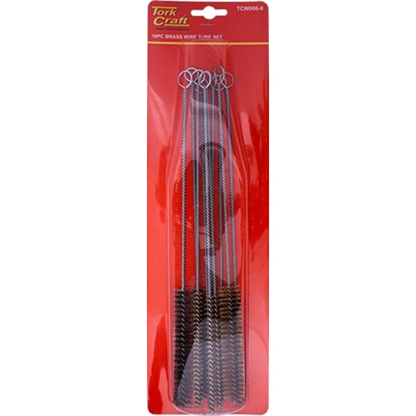 Tork Craft Tube Pipe Brush Set Brass 9Pc