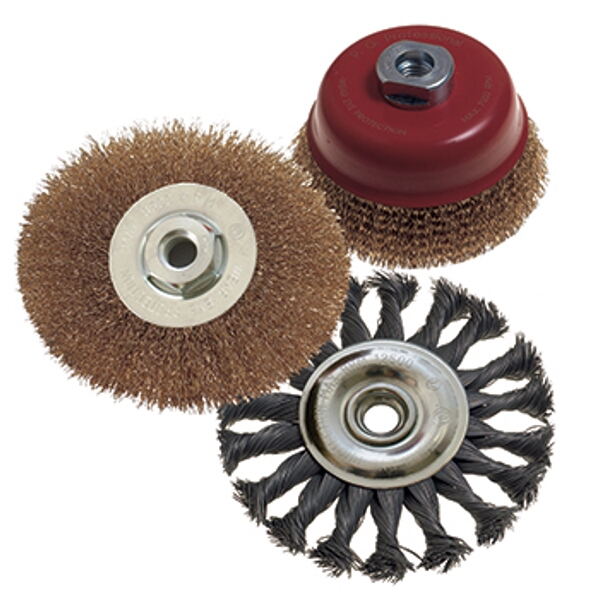 Tork Craft Wire Brush Set 3Pce 100mm Twist Knot Wheel